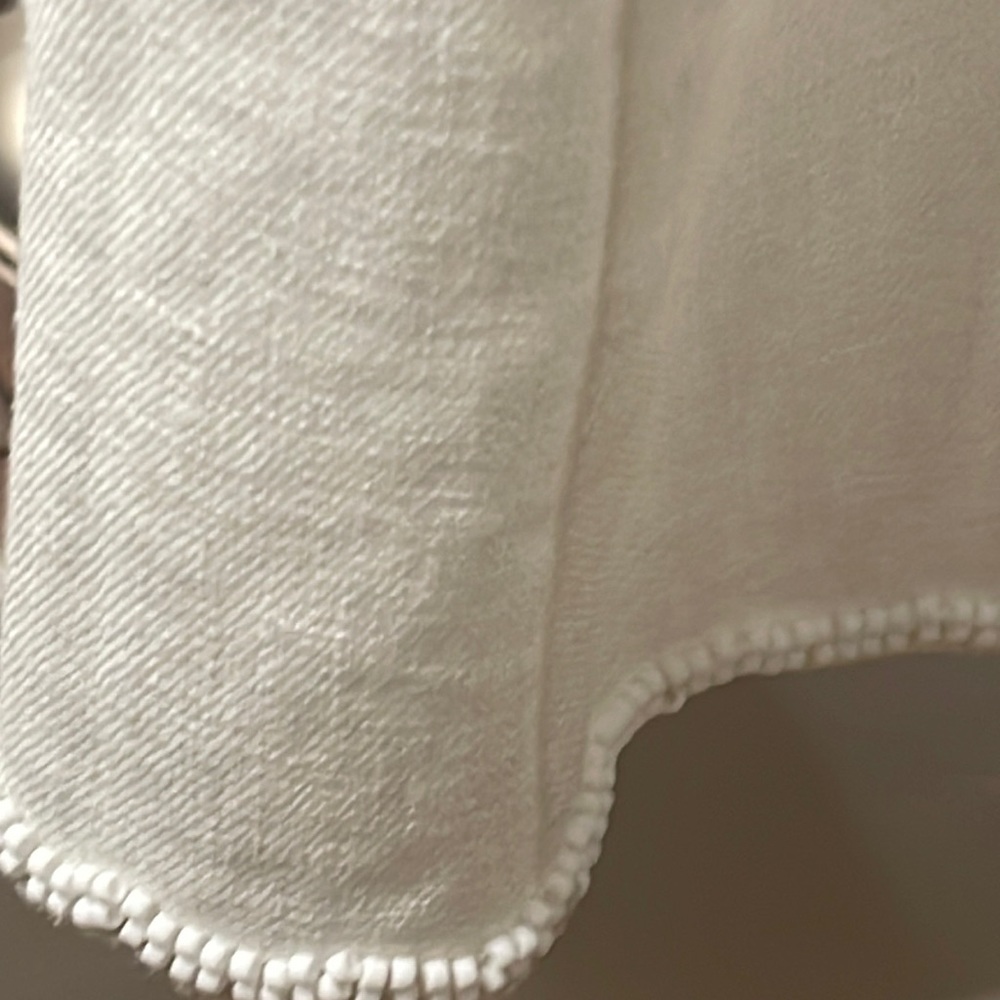 Kobi Halperin White Linen/Cotton Beaded Dress 10 - Picture 9 of 16
